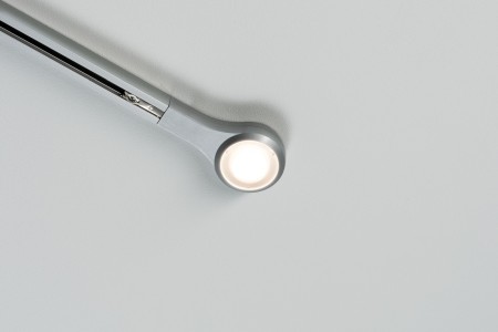 Spot URail LED de capăt 1x5,8W crom mat 230V metal, cu flux luminos variabil [1]