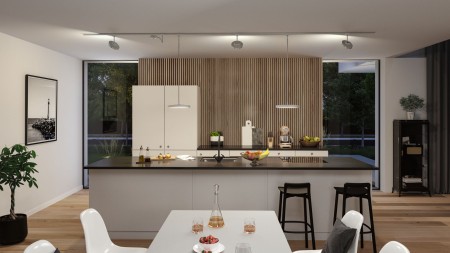 Spot URail LED Hildor, 850lm, 15W, 3000K, 230V, crom mat, cu flux luminos variabil [4]