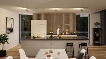 Spot URail LED Hildor, 850lm, 15W, 3000K, 230V, crom mat, cu flux luminos variabil [3]