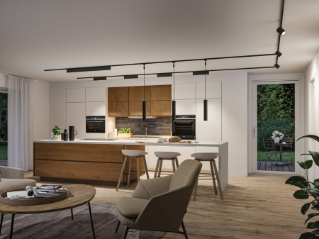 Spot URail LED Zelos, 1050lm, 10W, 3000K, 230V, negru mat, cu flux luminos variabil în 3 pași [5]