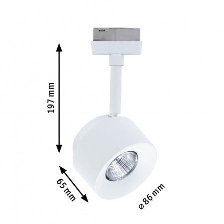 Spot URail Pane, 7,4W, 3000K, 230V, alb Signal [3]