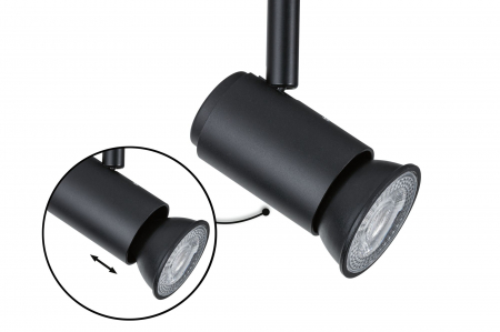 Spot URail Runa, max 1x10W, GU10, negru mat, 230V, plastic [2]