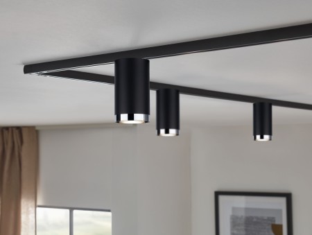 Spot URail Tube max 10W GU10 negru mat/crom 230V [2]