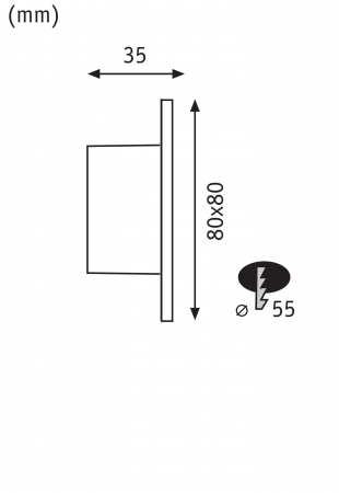 Spot vertical LED Tsaro, 80x36mm, 1W, 80lm, 230V, 2700K, alb mat, Leader [6]