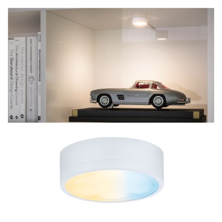 Spoturi - Spot de mobilier Clever Connect Medal 1x2W 2700-6500K 12V alb mat, cu temperatură de culoare variabilă