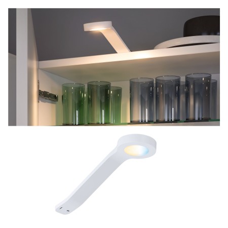 Spoturi - Spot de mobilier Clever Connect Mike 1x2W 2700-6500K 12V, alb mat, cu temperatură de culoare variabilă