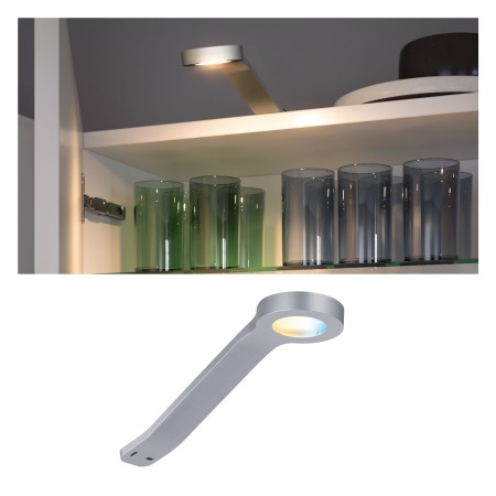 Spoturi - Spot de mobilier Clever Connect Mike 1x2W 2700-6500K 12V, crom mat, cu temperatură de culoare variabilă