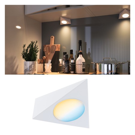 Spoturi - Spot de mobilier Clever Connect Trigo 1x2W 2700-6500K 12V, alb mat, cu temperatură de culoare variabilă