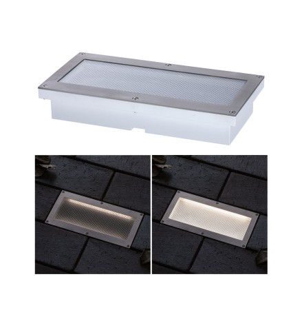 Spoturi de pardoseală - Spot de pardoseală Brick, 230V IP68, 200x100mm, sticlă-inox-plastic