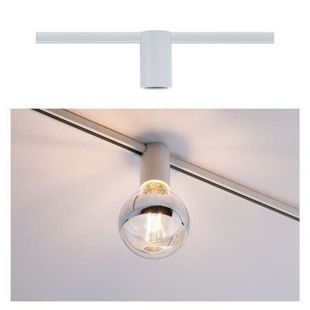 Spoturi - Spot de tavan pentru șină URail max20W, E27, alb, 230V, metal