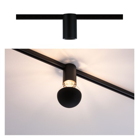 Spoturi - Spot de tavan pentru șină URail max20W, E27, negru mat, 230V, metal