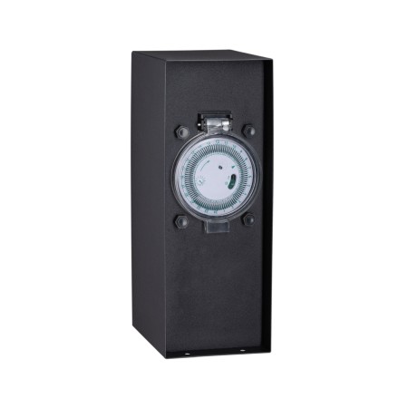 Stâlp RIO IP44 cu 2 prize și timer, pătrat, antracit [2]
