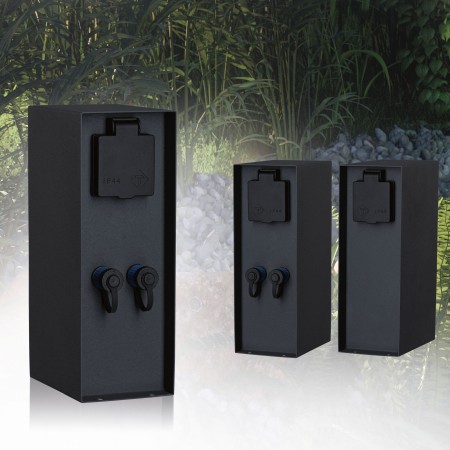 Stâlp RIO Plug & Shine IP44 cu două mufe si o priză, putere maximă pe mufe de 75W [3]