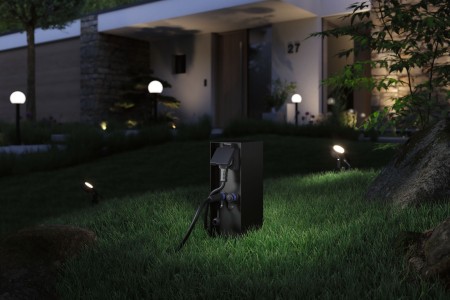 Stâlp RIO Plug & Shine IP44 cu două mufe si o priză, putere maximă pe mufe de 75W [5]