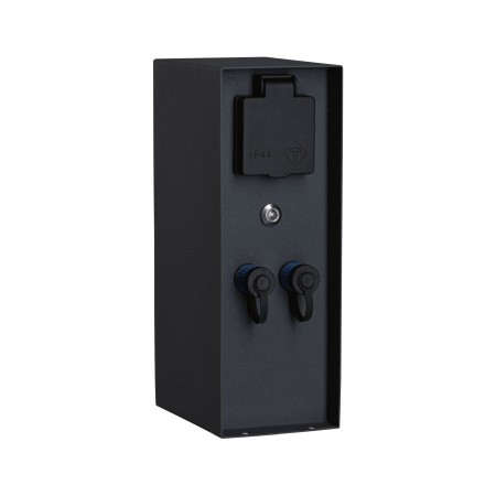 Accesorii - Stâlp RIO Plug & Shine IP44 cu două mufe si o priză, putere maximă pe mufe de 75W, senzor crepuscular