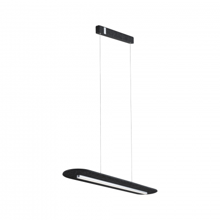 Iluminat fonoabsorbant - Suspensie LED Tulga, 27W, 2700K, 1800lm, antracit, cu flux luminos variabil în 3 pași