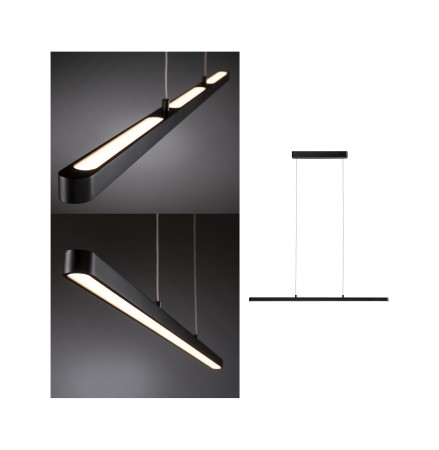 Suspensii - Suspensie Lento cu flux luminos variabil LED 1x42W negru 230V aluminiu/plastic
