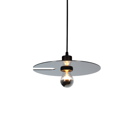 Suspensii - Suspensie MIRRO 1.0, E27, 2.5m, negru mat-crom negru