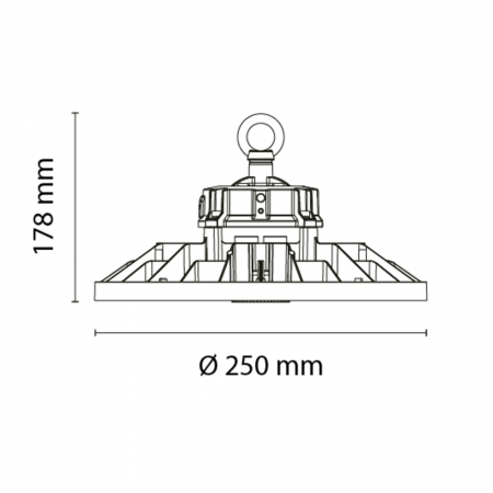 Suspensie SLC Force 100W, 0-10V, 4000K, 120°, negru [2]