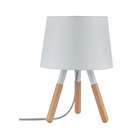 Veioze - Veioză Neordic Berit max.1x20W E27 alb/lemn 230V textil/lemn/metal  