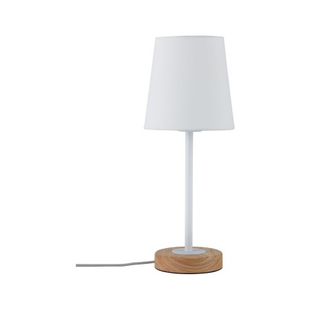 Veioze - Veioză Neordic Stellan max.1x20W E27 alb/lemn 230V textil/metal/lemn
