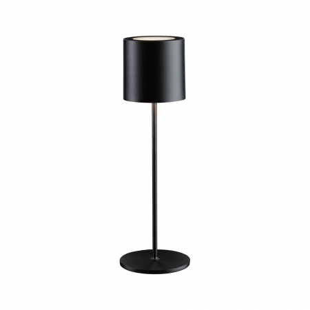 Iluminat portabil - Veioză cu acumulatori Tuni, IP44, 2700K, negru mat