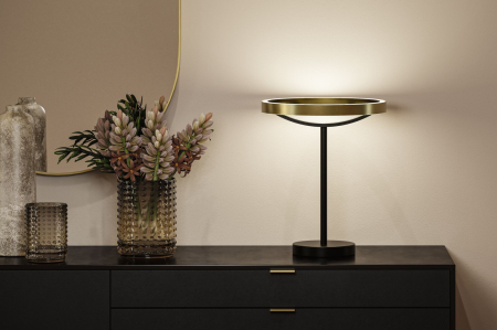 Veioza LED Melira, 2700K, 580lm, 10W, negru mat-auriu, flux luminos variabil în 3 pași [2]