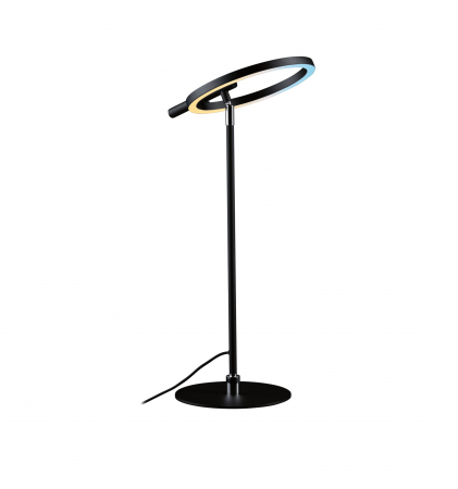 Living - Veioză LED Odila, temperatură de culoare variabilă, 650lm, 10.4W, negru mat, crom