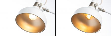 Veioză Neordic Juna, E14, max. 20W, șampanie, alb mat-metal [6]