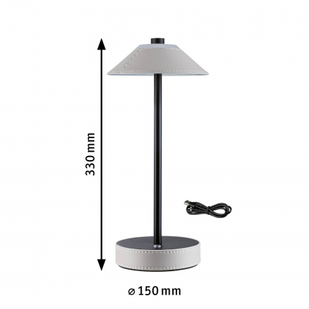 Veioză portabilă Pellini, White Switch, 300lm, 2W, Bej-negru mat [1]