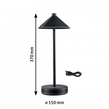 Veioză portabilă Pellini, White Switch, 300lm, 2W, Negru mat [1]