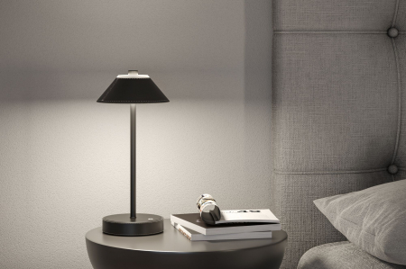 Veioză portabilă Pellini, White Switch, 300lm, 2W, negru-negru mat [3]