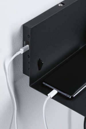 Wall luminaire Devara USB C   E27   230V max. 40W dimmable Black matt [8]