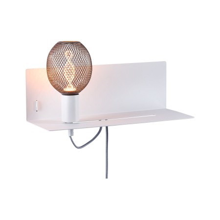 Wall luminaire Devara USB C   E27   230V max. 40W dimmable Matt white [3]