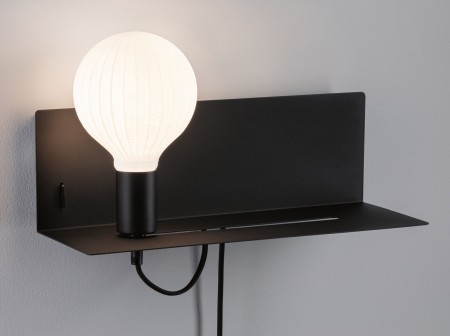 Aplice - Wall luminaire Devara USB C   E27   230V max. 40W dimmable Black matt