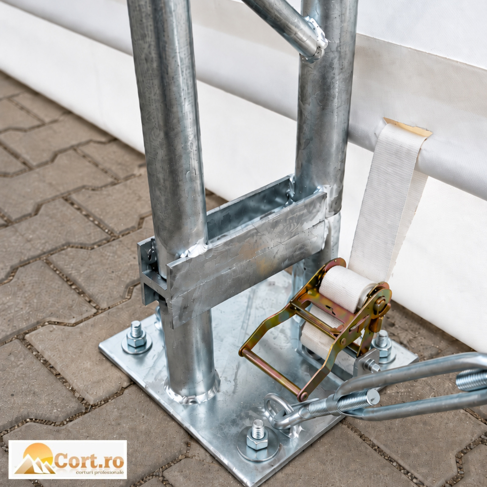Cort depozitare tip hală 6.1 x 6.1 x 3.66 m exterior, prelata PVC 750 g/mp [5]