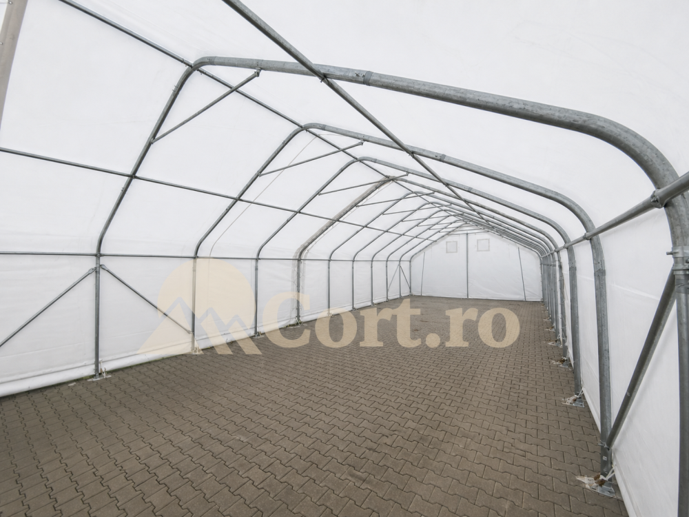 Cort depozitare tip hală 6.1 x 7.6 x 3.66 m exterior, prelata PVC 750 g/mp [4]