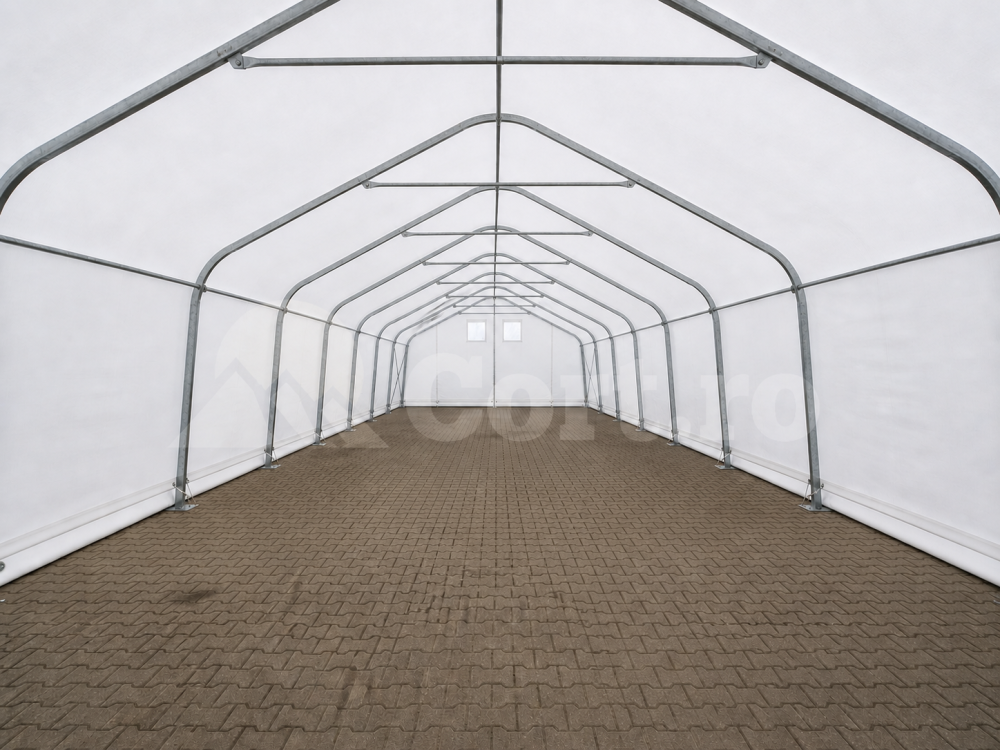 Cort depozitare tip hală 6.1 x 6.1 x 3.66 m exterior, prelata PVC 750 g/mp [6]