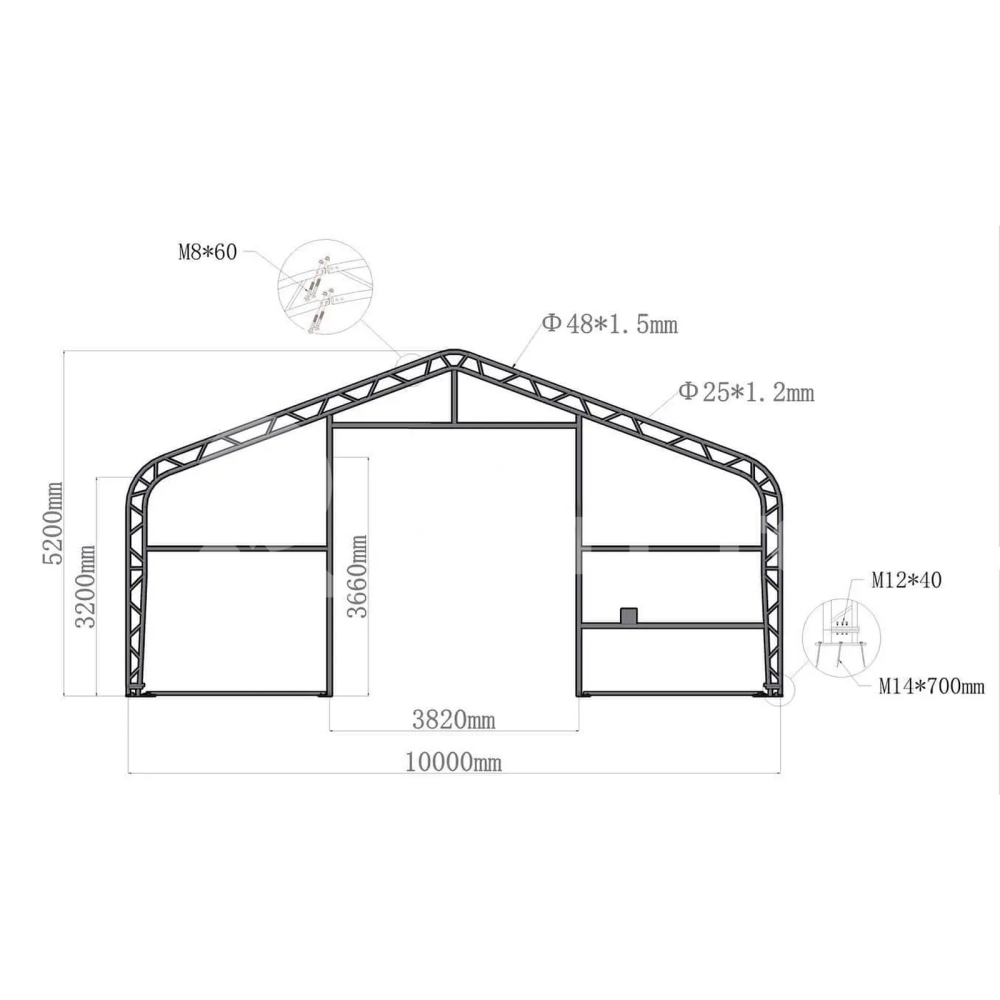 Hală industrială înaltă 10 x 18 m pentru utilaje [3]