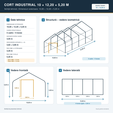 Cort 10 x 12 m – atelier pentru utilaje [3]