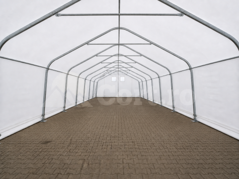 Cort depozitare tip hală 6.1 x 6.1 x 3.66 m exterior, prelata PVC 750 g/mp [5]