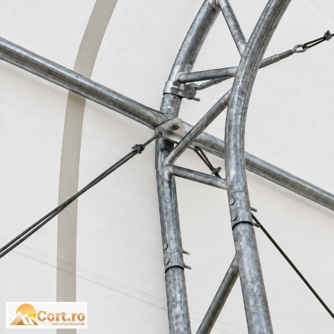 Cort depozitare tip hală 6.1 x 7.6 x 3.66 m exterior, prelata PVC 750 g/mp [5]