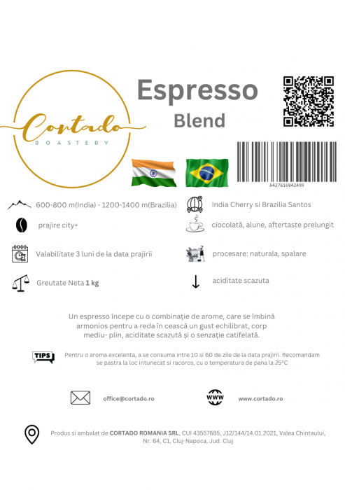 Un espresso începe cu o combinație de arome, care se îmbină armonios  pentru a reda în cească un gust echilibrat, corp mediu- plin, aciditate scazută și o senzație catifelată. Vei regăsi nuanțe de ciocolată și alune care iți lasă un aftertaste prelungit.  [1]