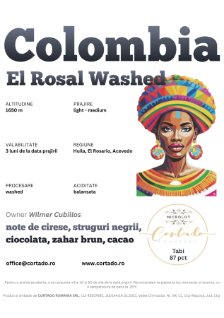 Cafea proaspat prajita - Colombia El Rosal Washed