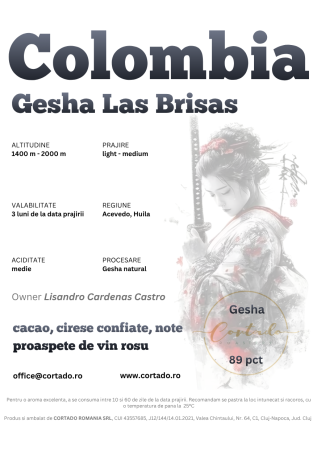 Cafea proaspat prajita - Colombia Gesha Las Brisas - microlot