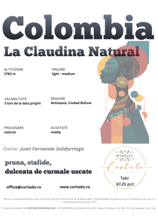 Cafea proaspat prajita - Columbia Claudina