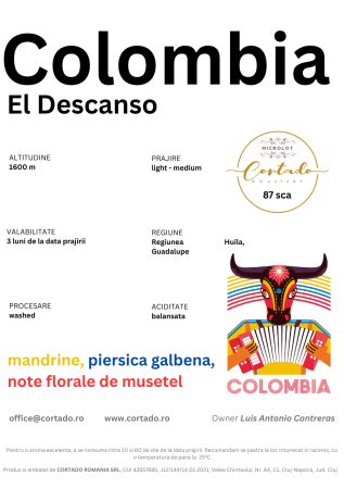 Cafea proaspat prajita - Columbia El Descanso - Microlot