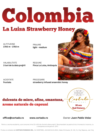 Cafea proaspat prajita - Columbia La Luisa Strawberry Honey