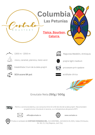 Cafea proaspat prajita - Columbia Las Petunias