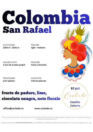 Cafea proaspat prajita - Columbia San Rafael